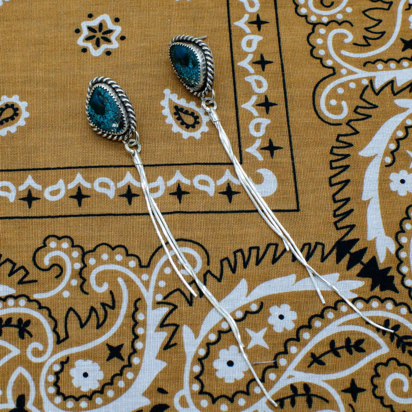 Turquoise Fringe Drops 2
