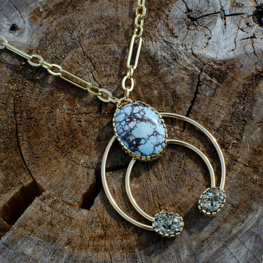 Turquoise and Pyrite Cosmic Squash