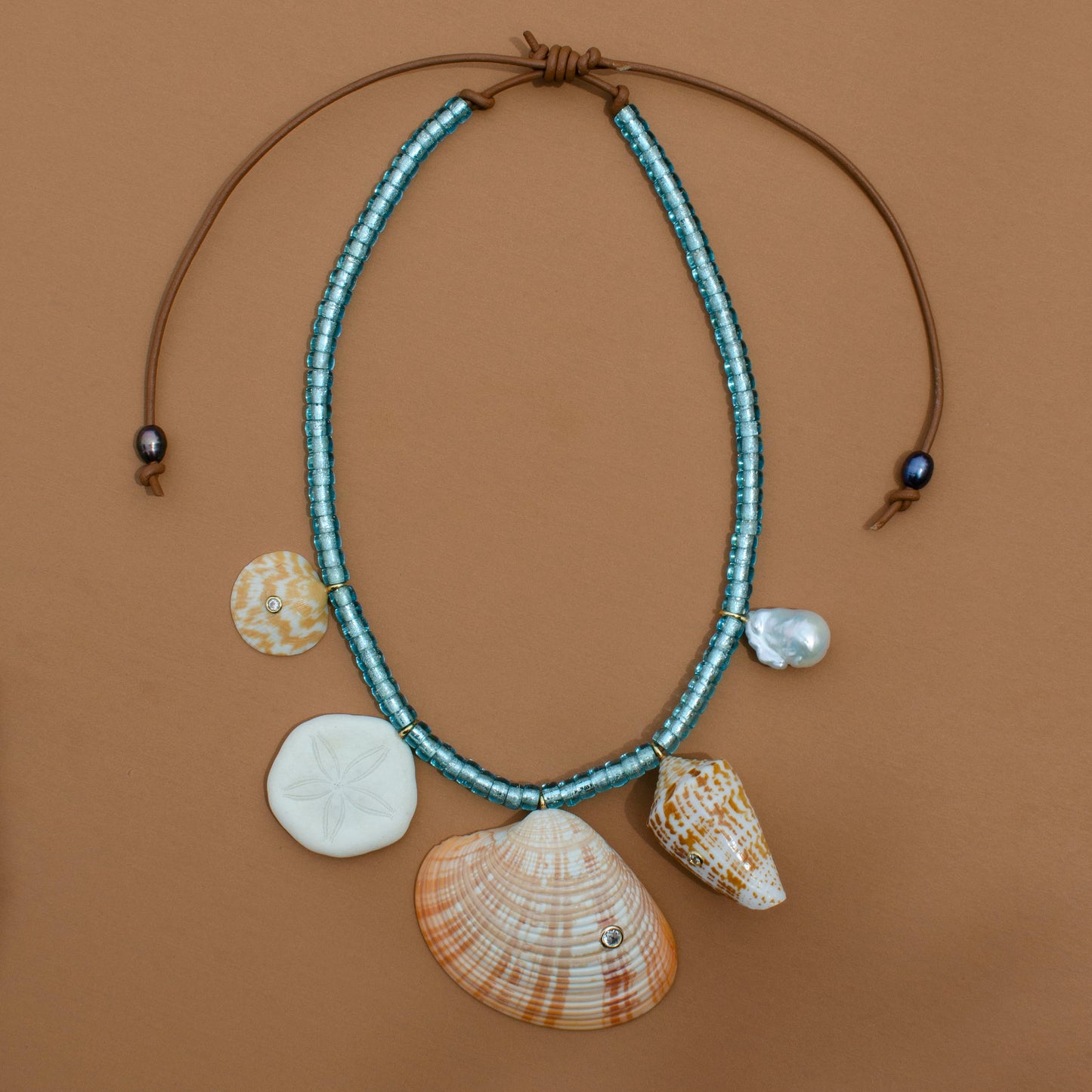Turquoise Shell Charm Necklace