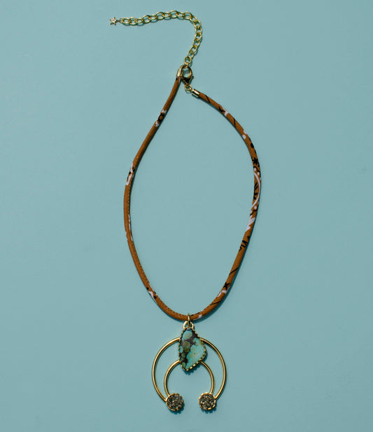 Turquoise Mod West Bandana Necklace