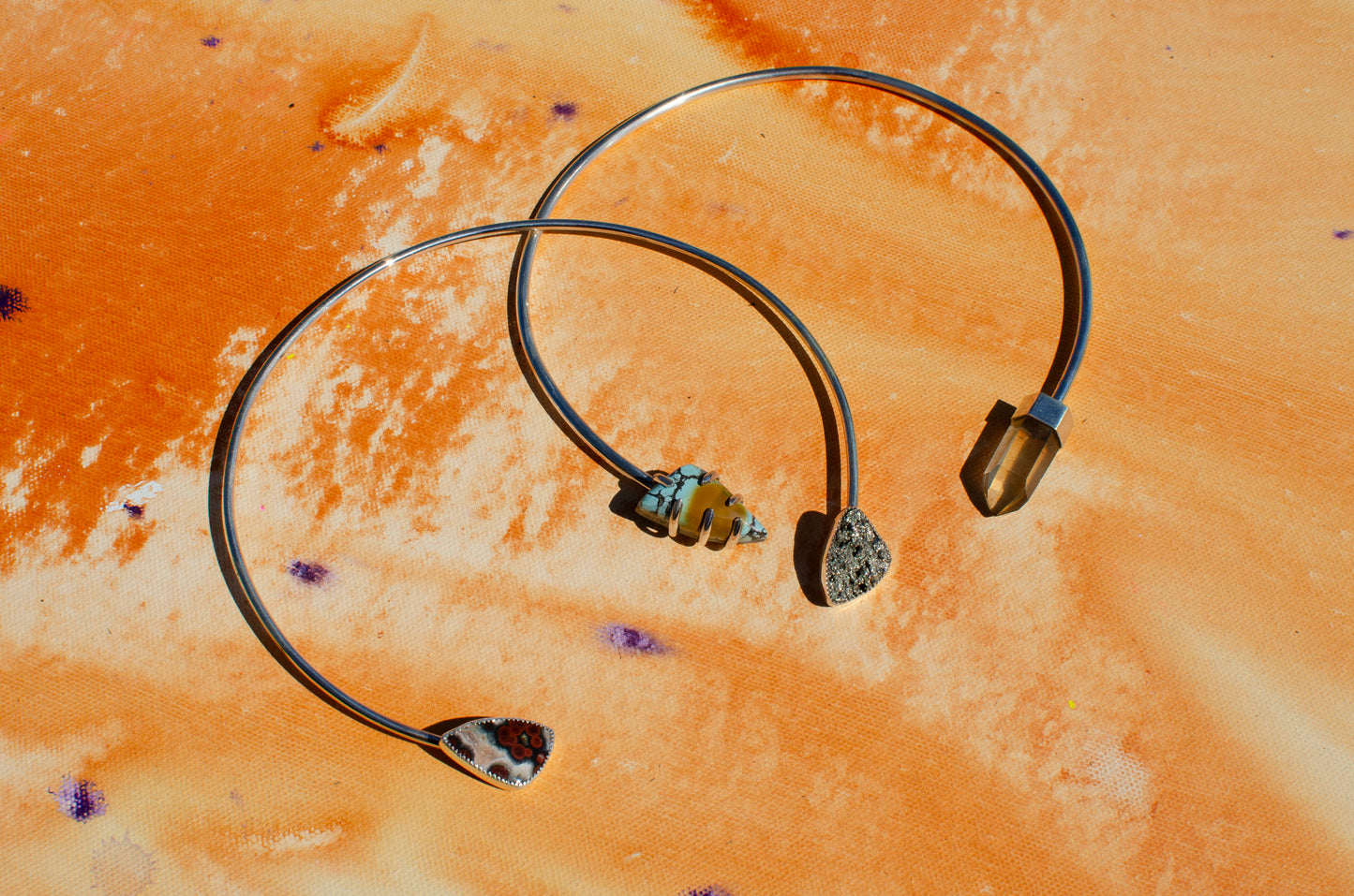 Red Ocean Jasper & Pyrite Collar