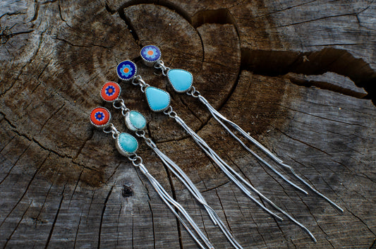 Millefiori Drop Earrings