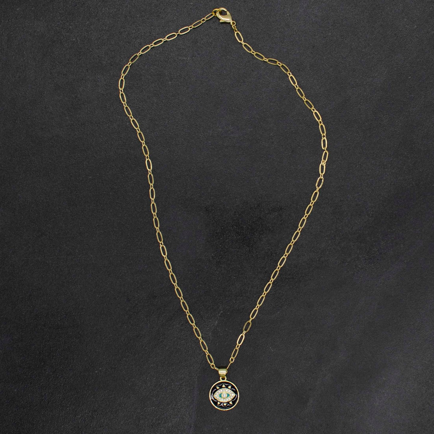 Evil Eye Enamel Pendant