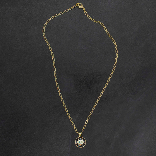 Evil Eye Enamel Pendant