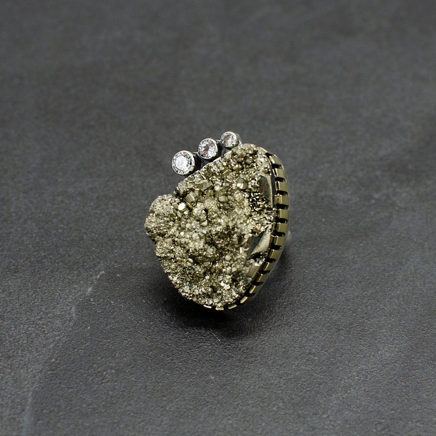 Galaxy Pyrite Ring