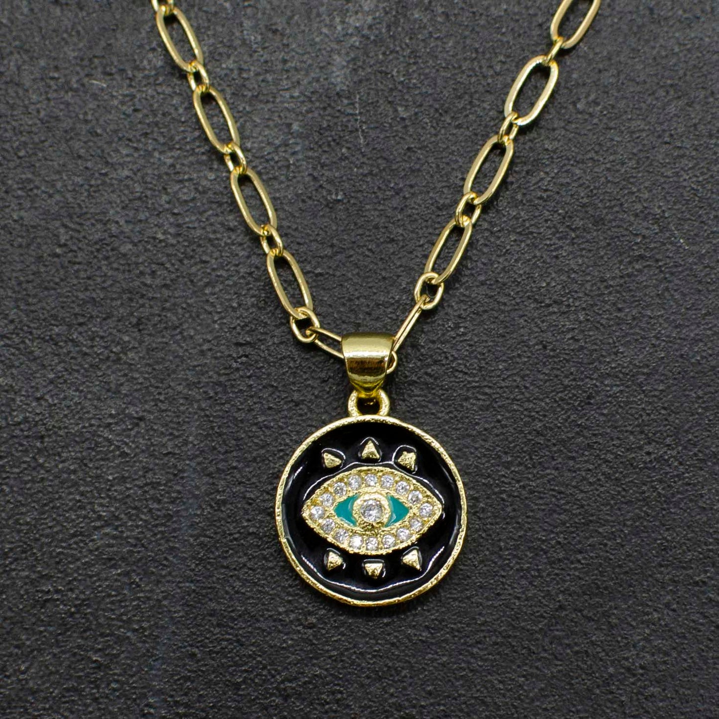 Evil Eye Enamel Pendant