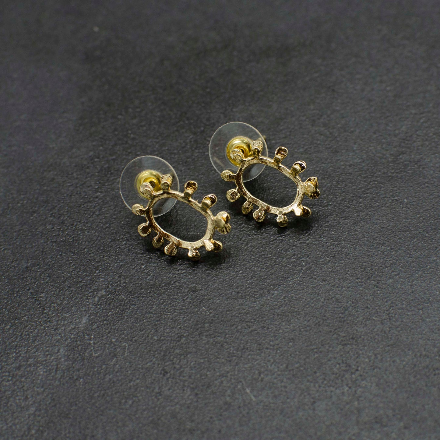 Gold Ameba Studs