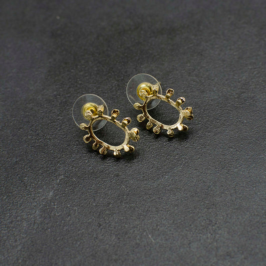 Gold Ameba Studs