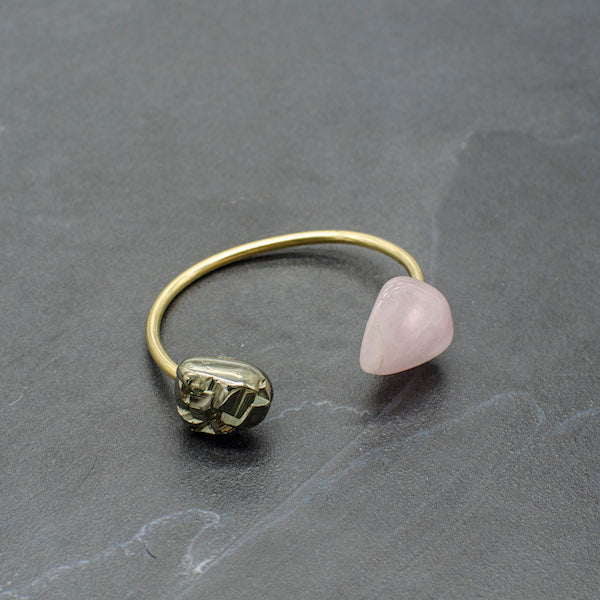 Rose Quartz and Pyrite Origin Bracelet