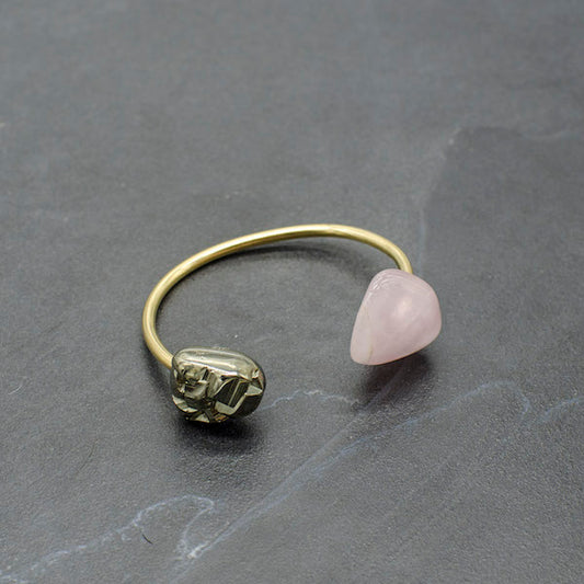 Rose Quartz and Pyrite Origin Bracelet