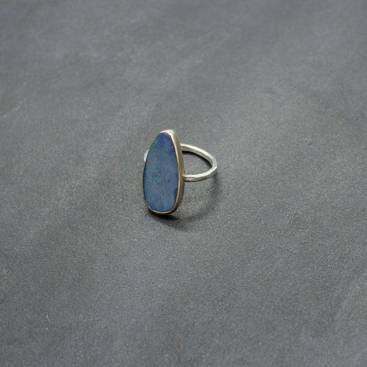 Gold & Silver Opal Ring