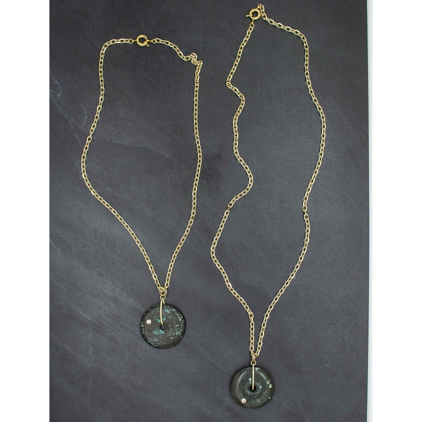 Turquoise Disc Inlay Necklace