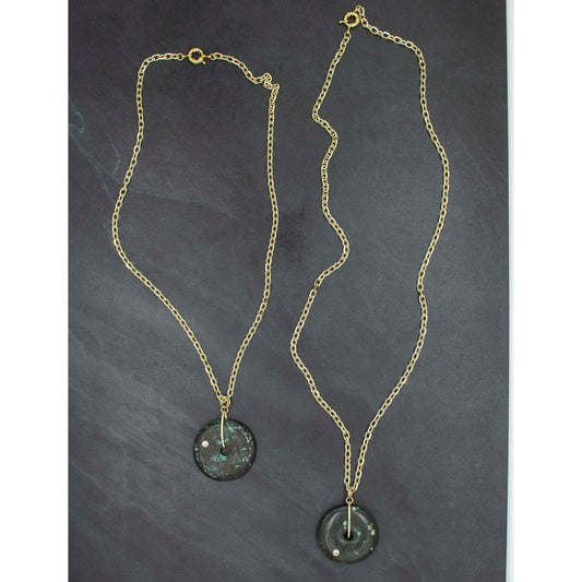 Turquoise Disc Inlay Necklace