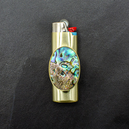 Oval Abalone Lighter Case