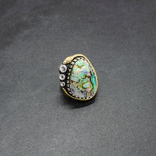 Abalone Serpent Ring