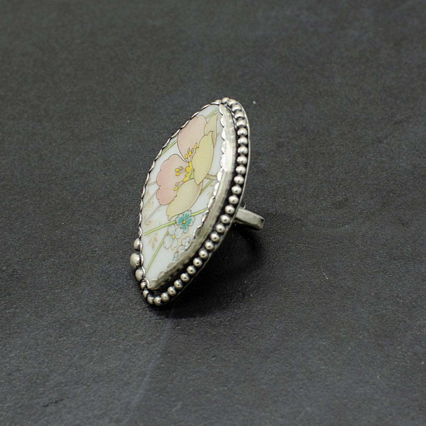 Vintage Broken China Ring