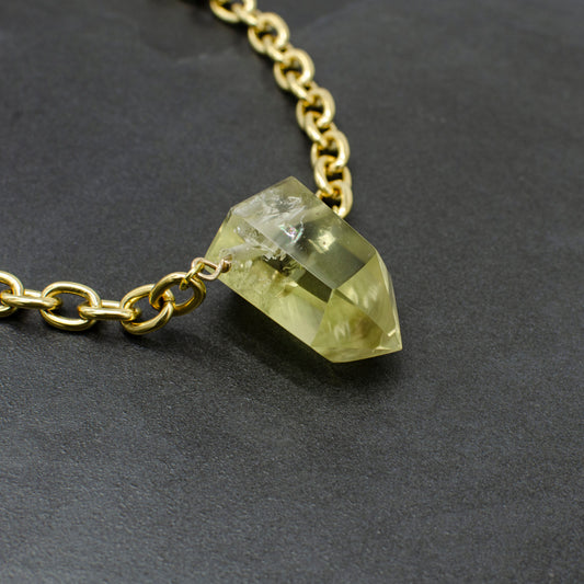 Chunky Citrine Point Necklace