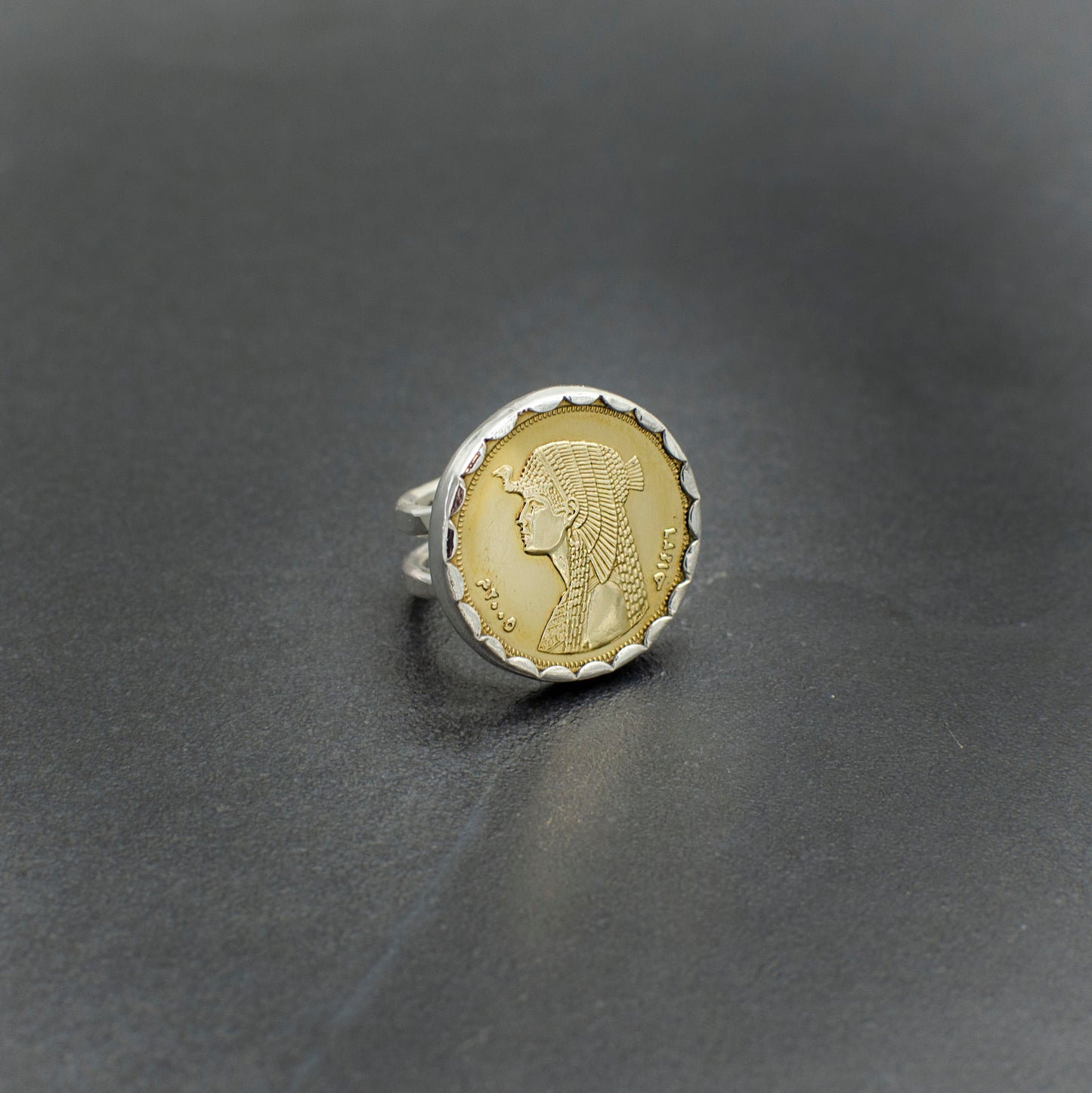 Cleopatra Coin Ring