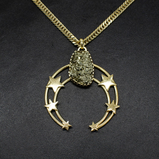 Cosmic Pyrite Star Pendant