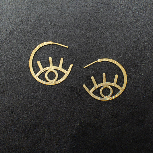 Evil Eye Hoops
