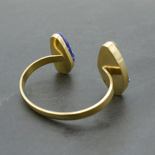 Lapis & Peruvian Pyrite Cuff
