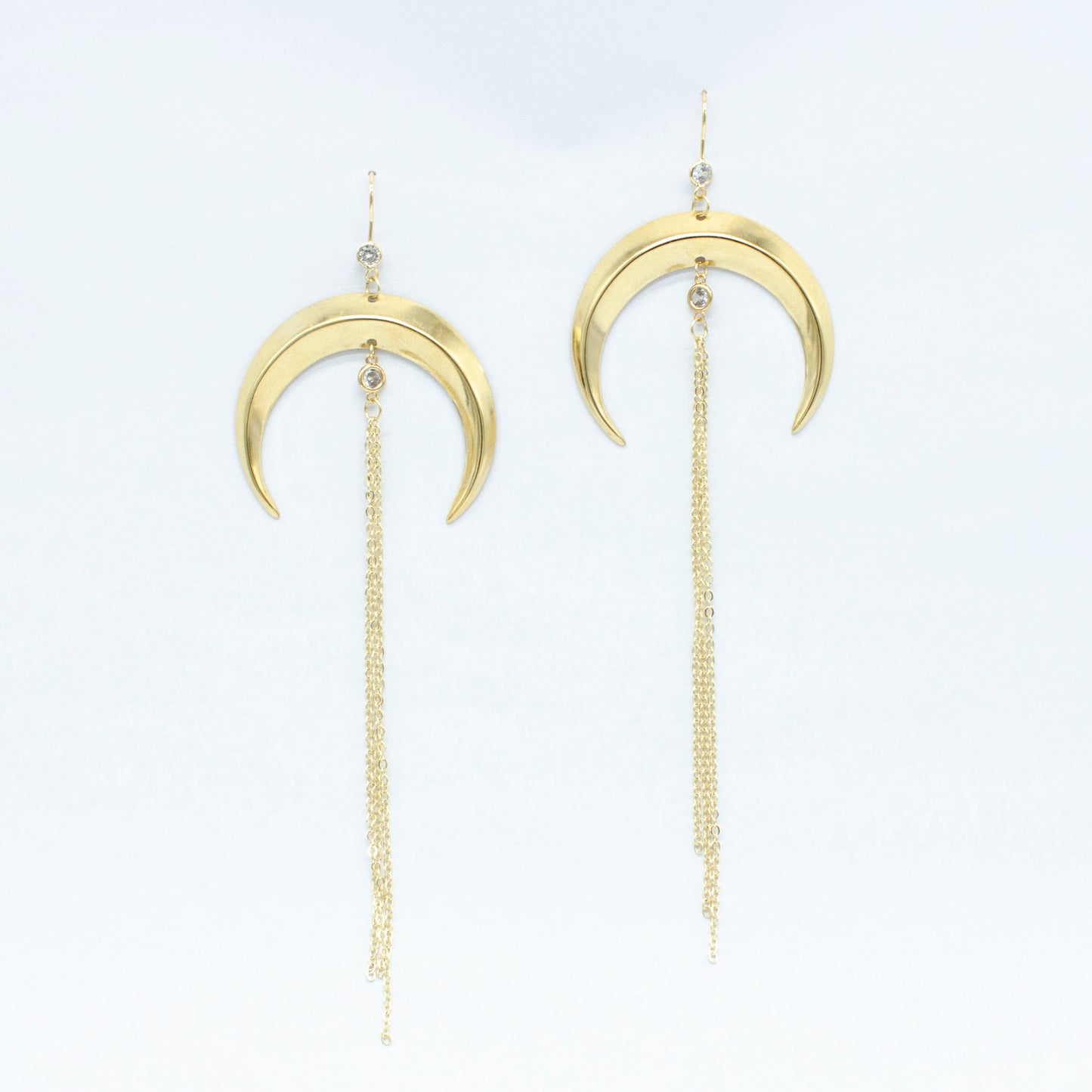 Golden Moon Drop Earrings