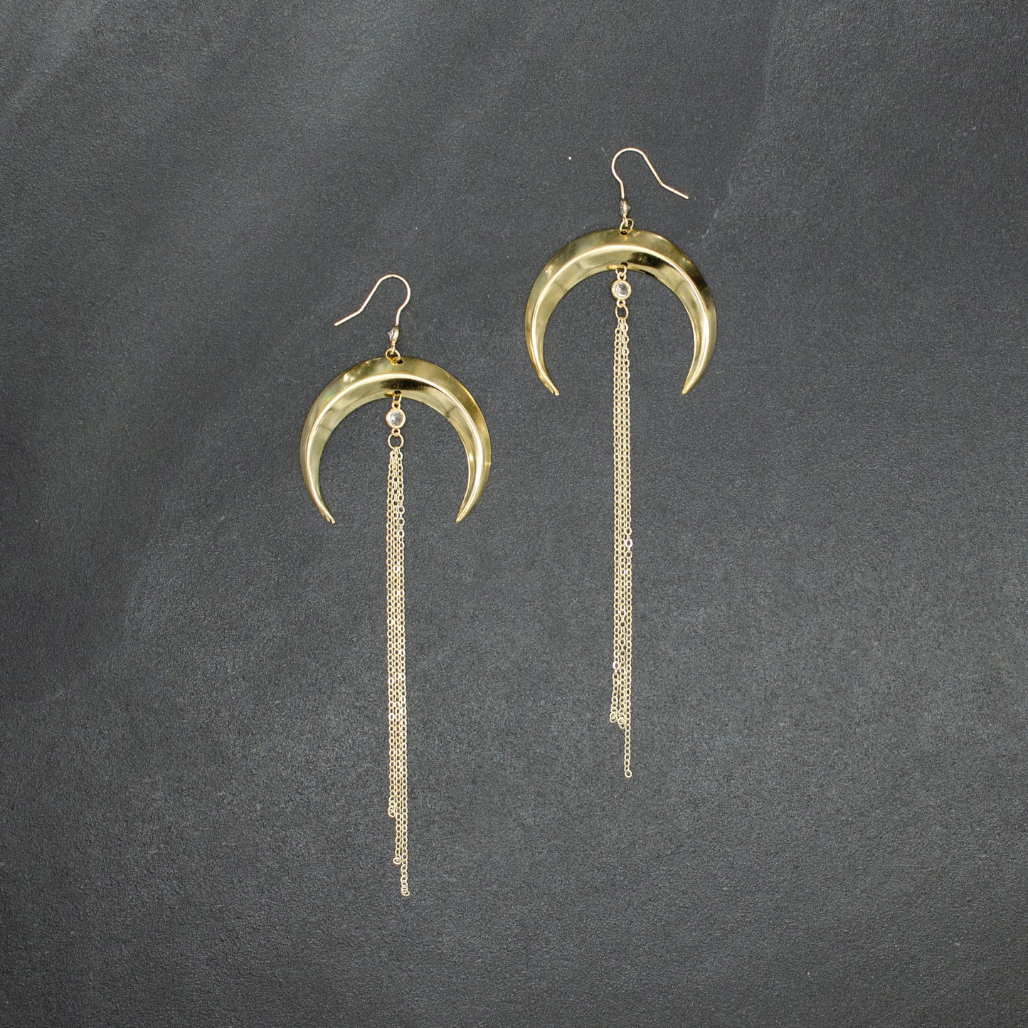 Golden Moon Drop Earrings