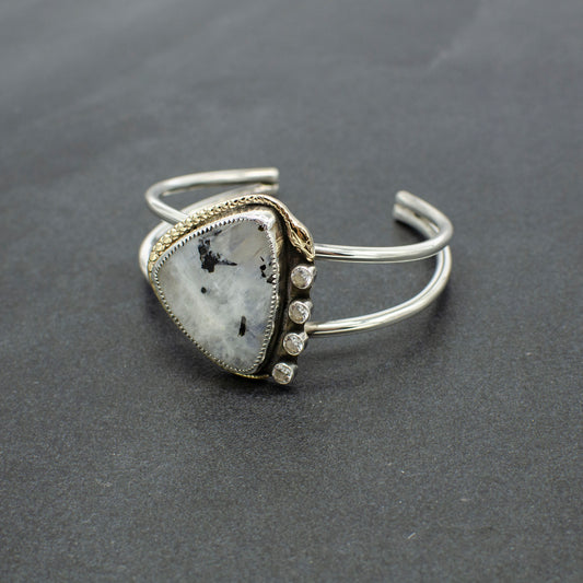 Moonstone Serpent Cuff