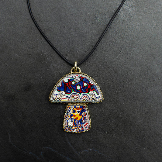 Fordite Mushroom Necklace