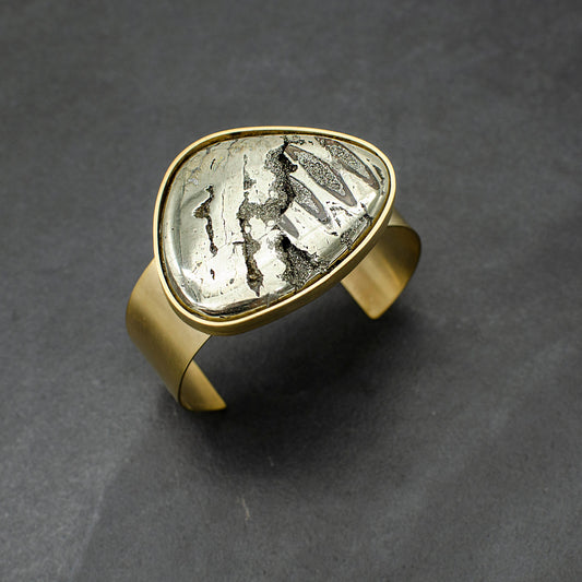 Pyritized Ammonite Cuff