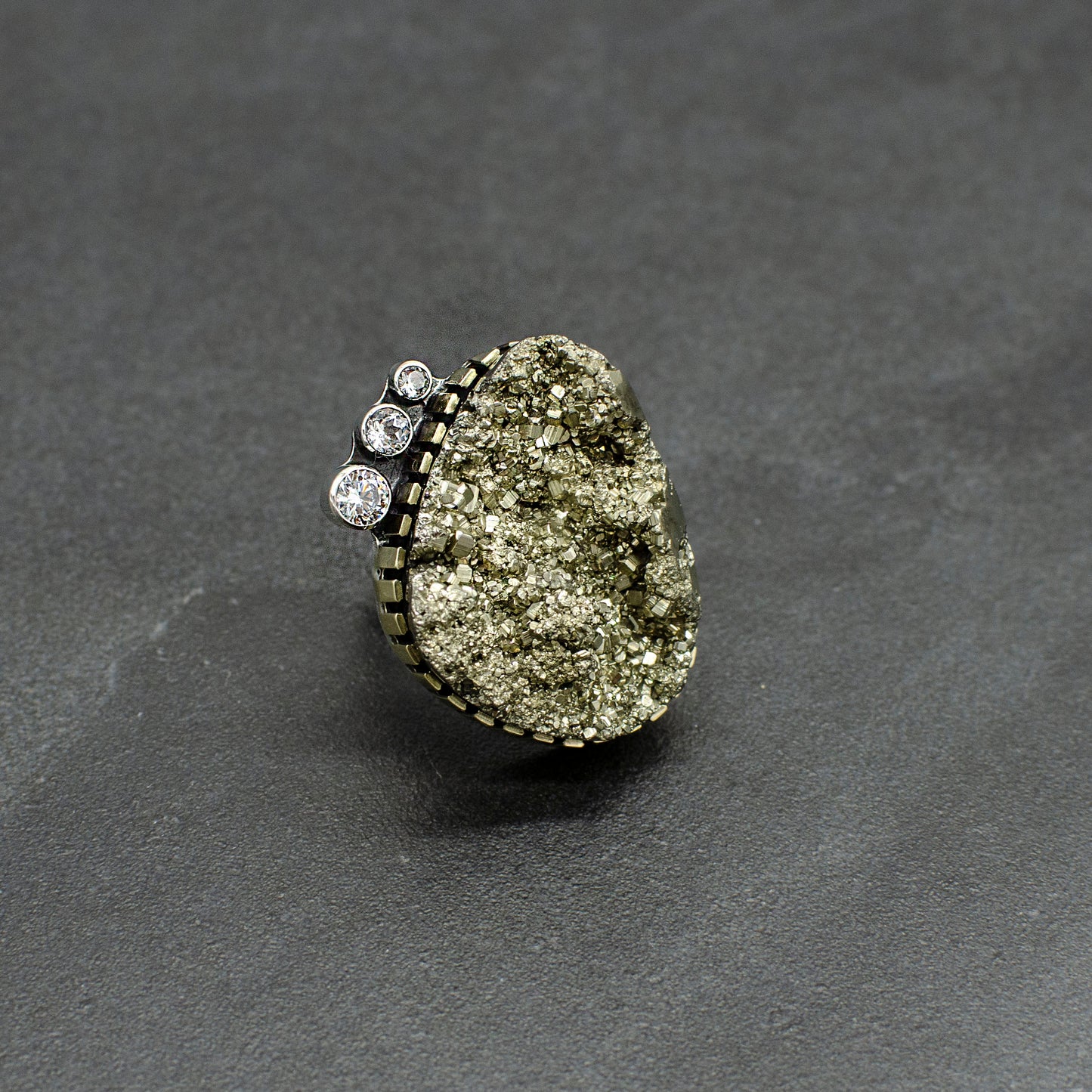 Galaxy Pyrite Ring