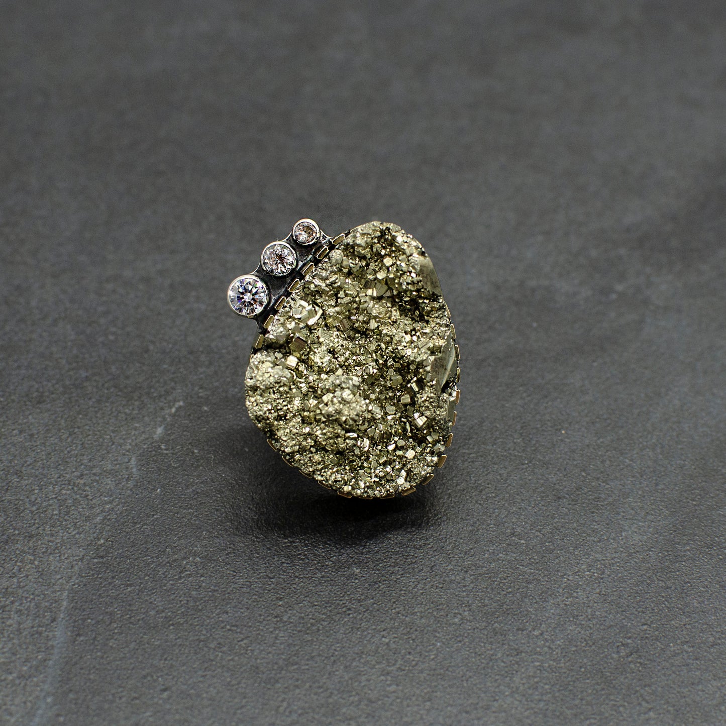 Galaxy Pyrite Ring