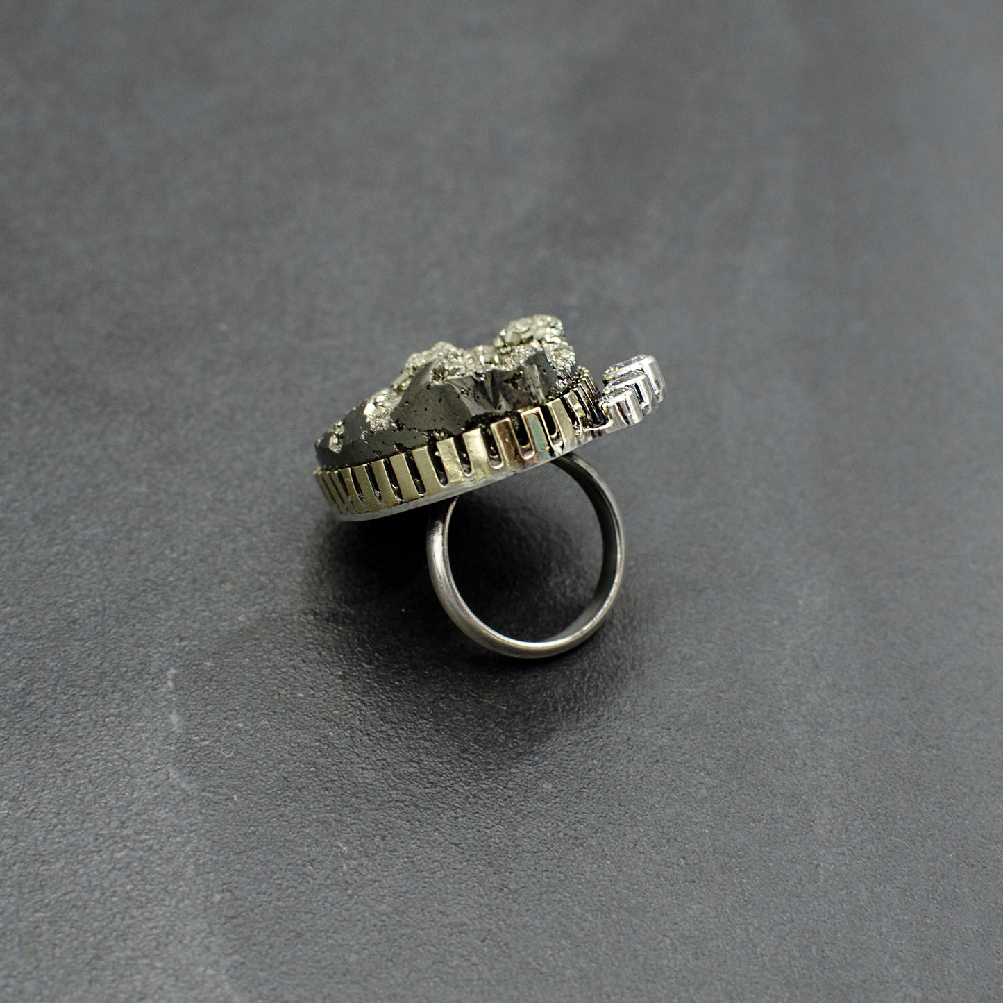 Galaxy Pyrite Ring