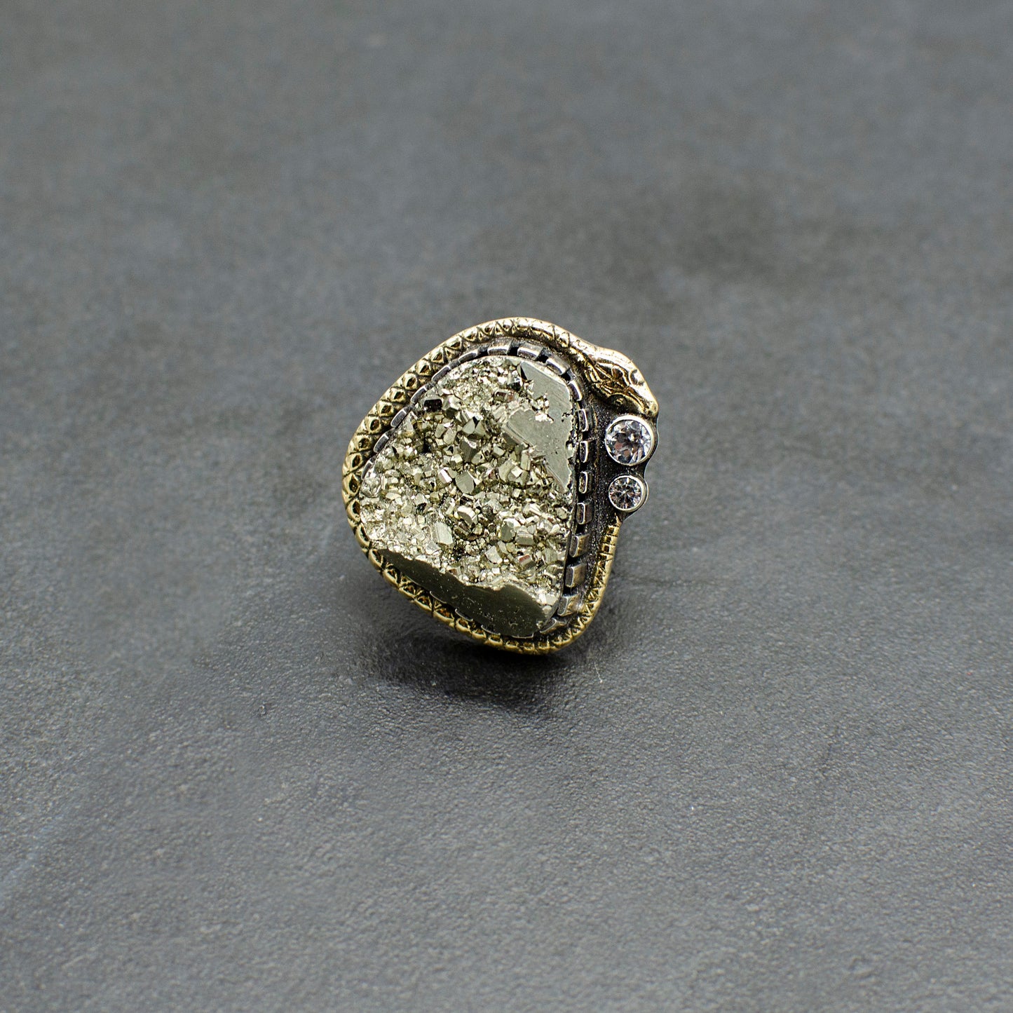 Pyrite Serpent Ring