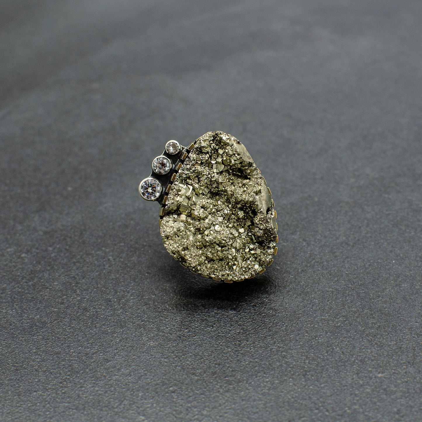 Galaxy Pyrite Ring