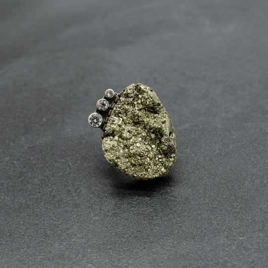 Galaxy Pyrite Ring