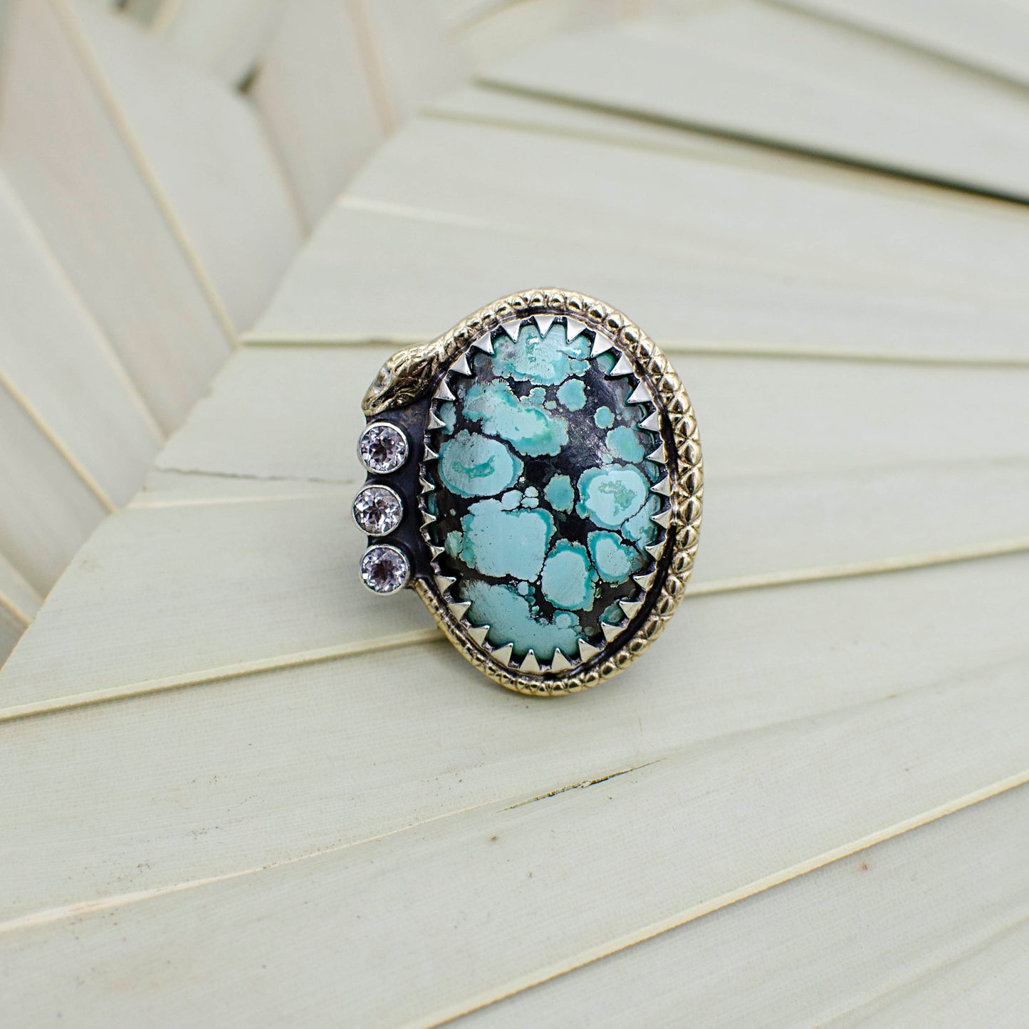 Tibetan Turquoise Serpent Ring