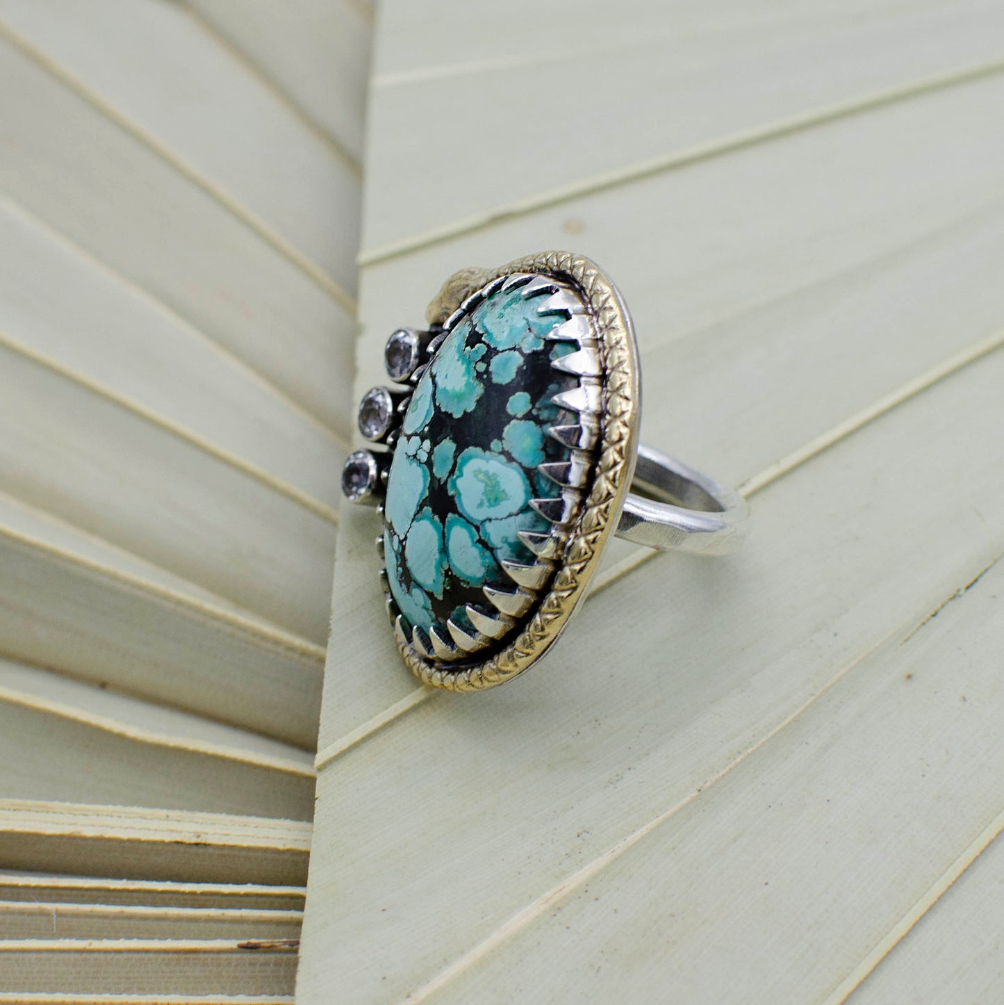 Tibetan Turquoise Serpent Ring