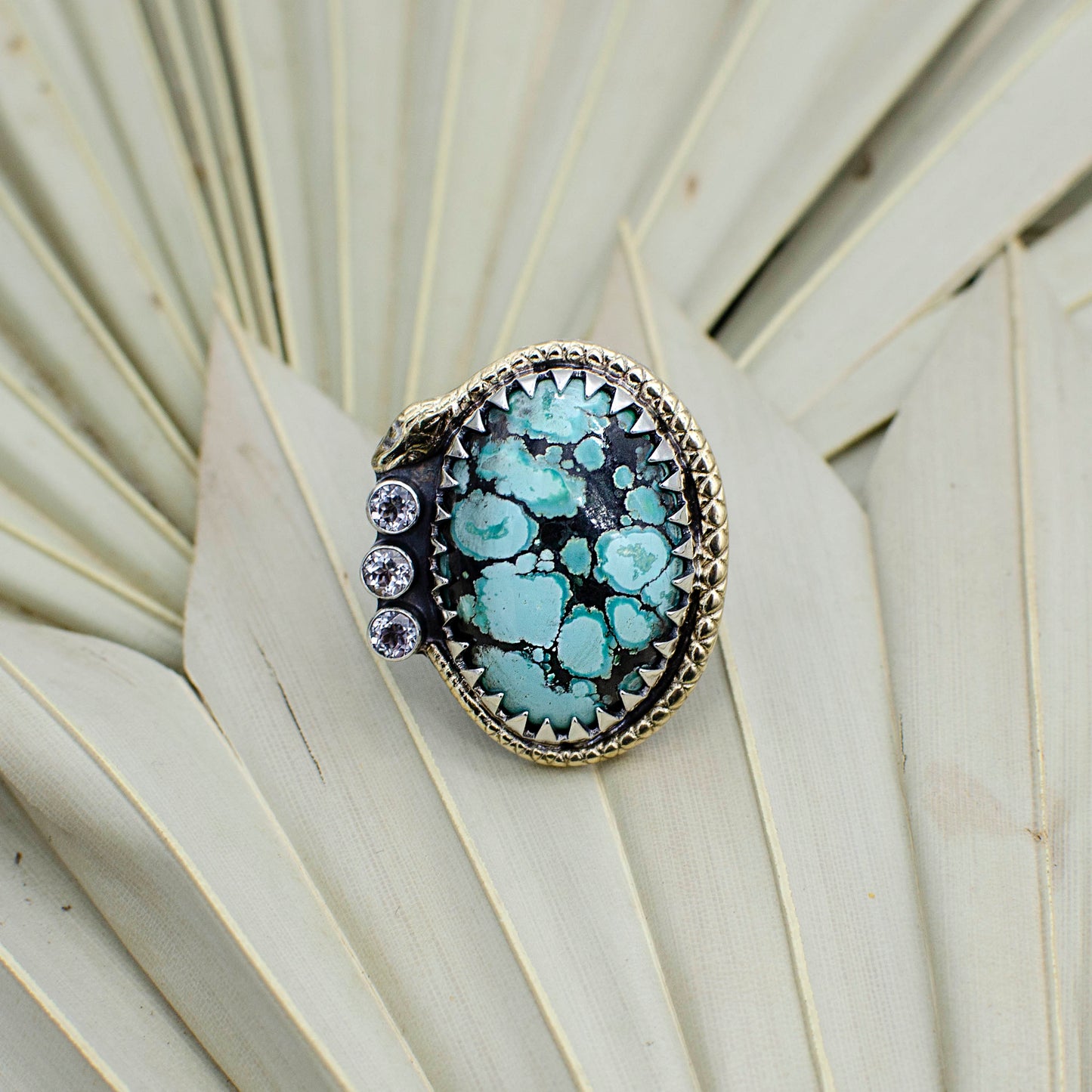 Tibetan Turquoise Serpent Ring